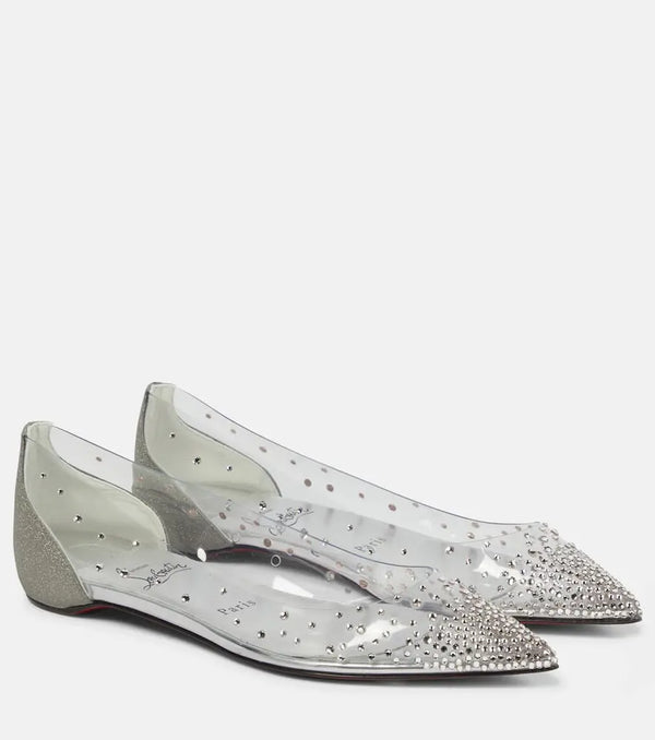 Christian Louboutin Degrastrass embellished ballet flats | LYBSTORE