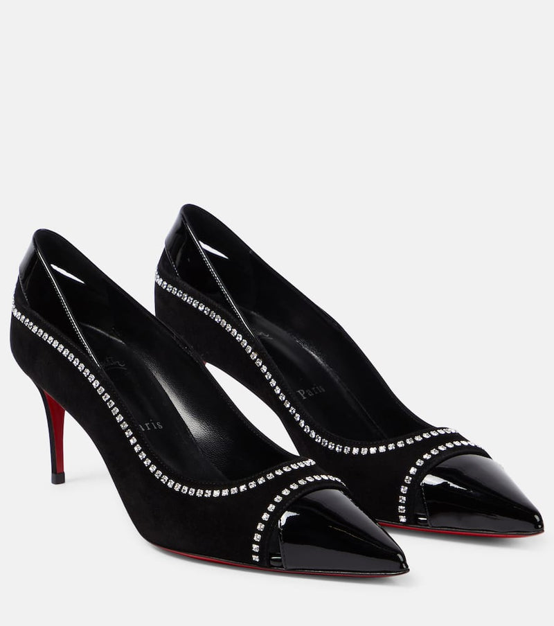 Christian Louboutin Duvette Strass 70 patent leather pumps