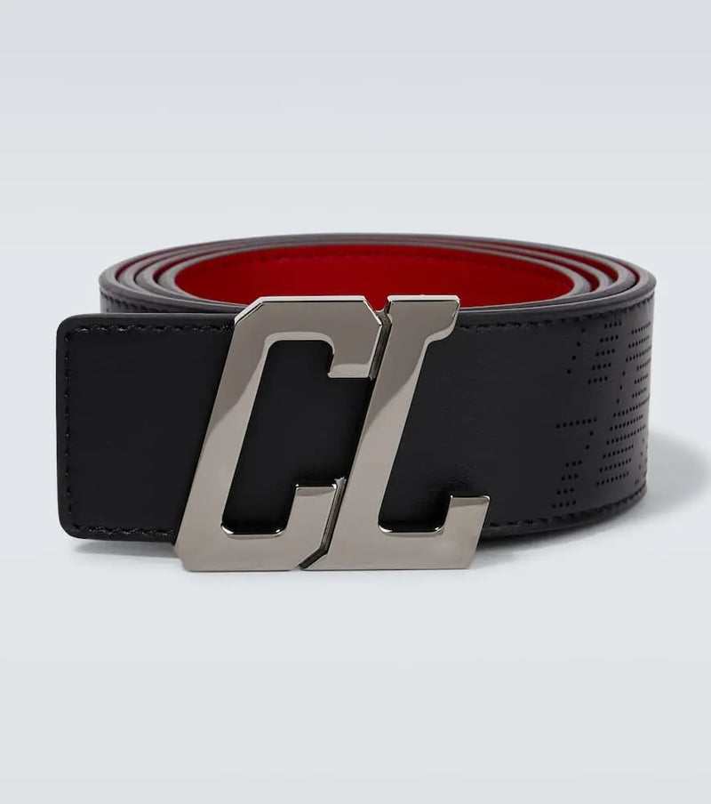 Christian Louboutin Happy Rui CL logo leather belt