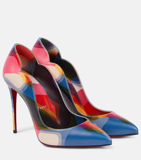 Christian Louboutin Hot Chick 100 printed leather pumps | LYBSTORE