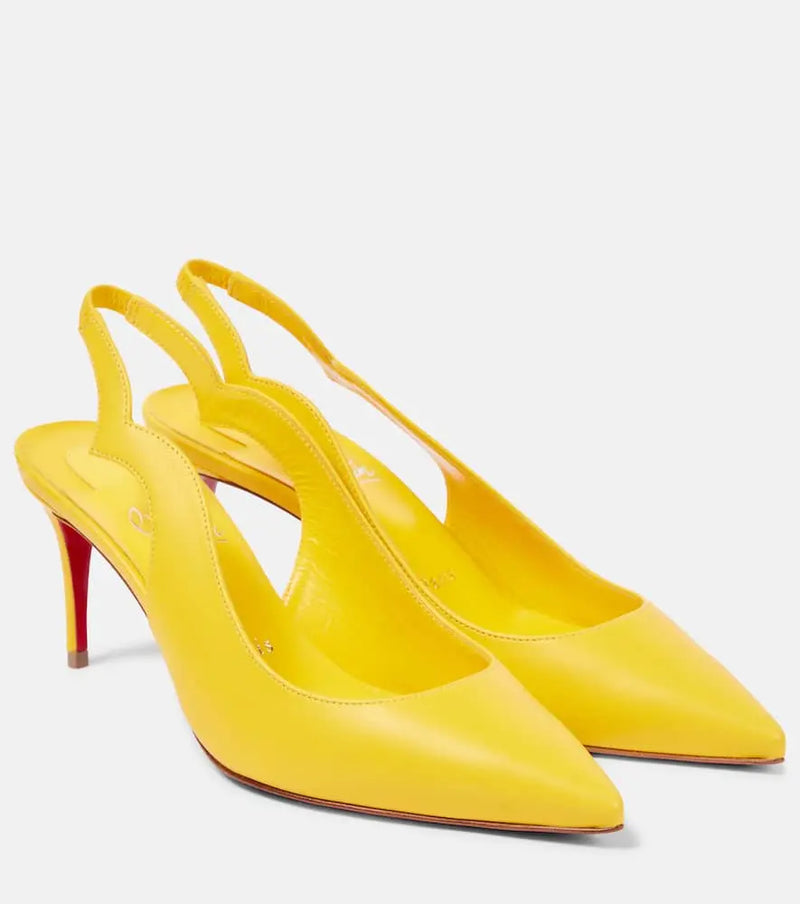 Christian Louboutin Hot Chick Sling 70 leather slingback pumps | LYBSTORE