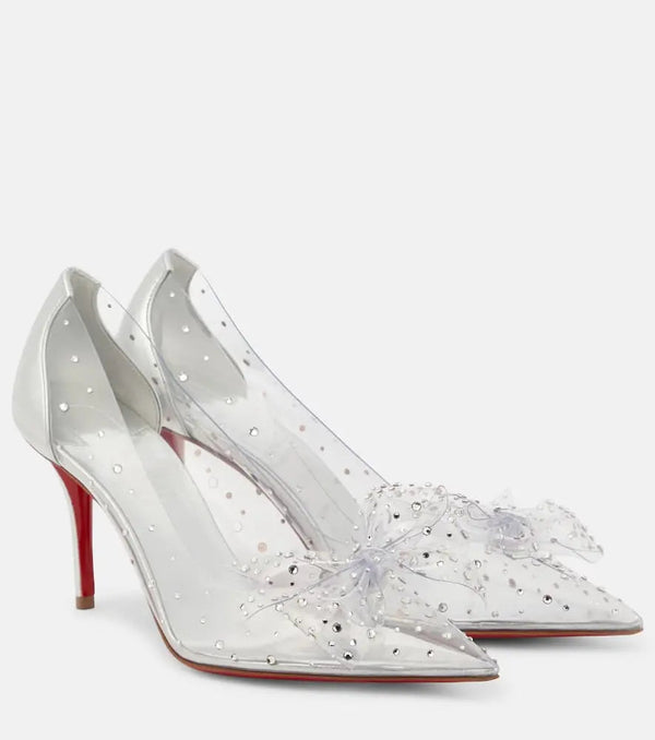 Christian Louboutin Jelly Strass 80 embellished PVC pumps | LYBSTORE