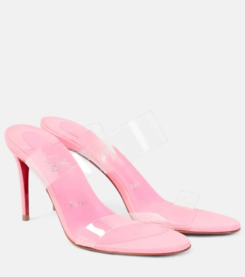 Christian Louboutin Just Nothing 85 PVC mules