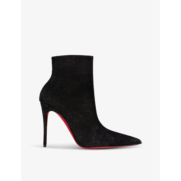 Christian Louboutin Kate Max Booty 100 velour heeled ankle boots