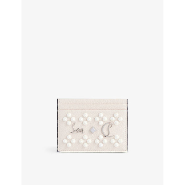 Christian Louboutin Kios Loubinthesky embellished leather card holder | LYBSTORE