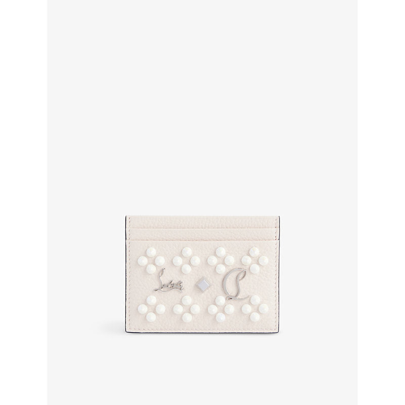 Christian Louboutin Kios Loubinthesky embellished leather card holder