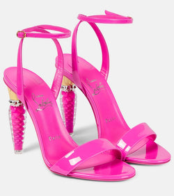 Christian Louboutin Lipgloss Queen patent leather sandals