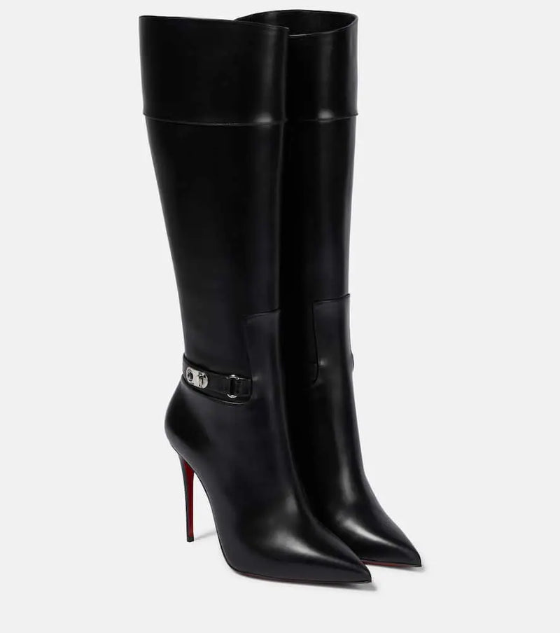 Christian Louboutin Lock Kate Botta leather knee-high boots | LYBSTORE