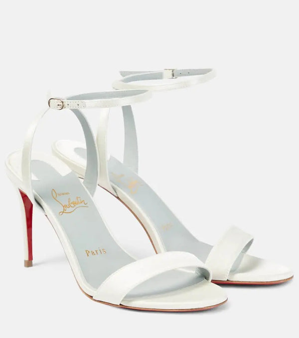 Christian Louboutin Loubigirl 85 silk crêpe satin sandals