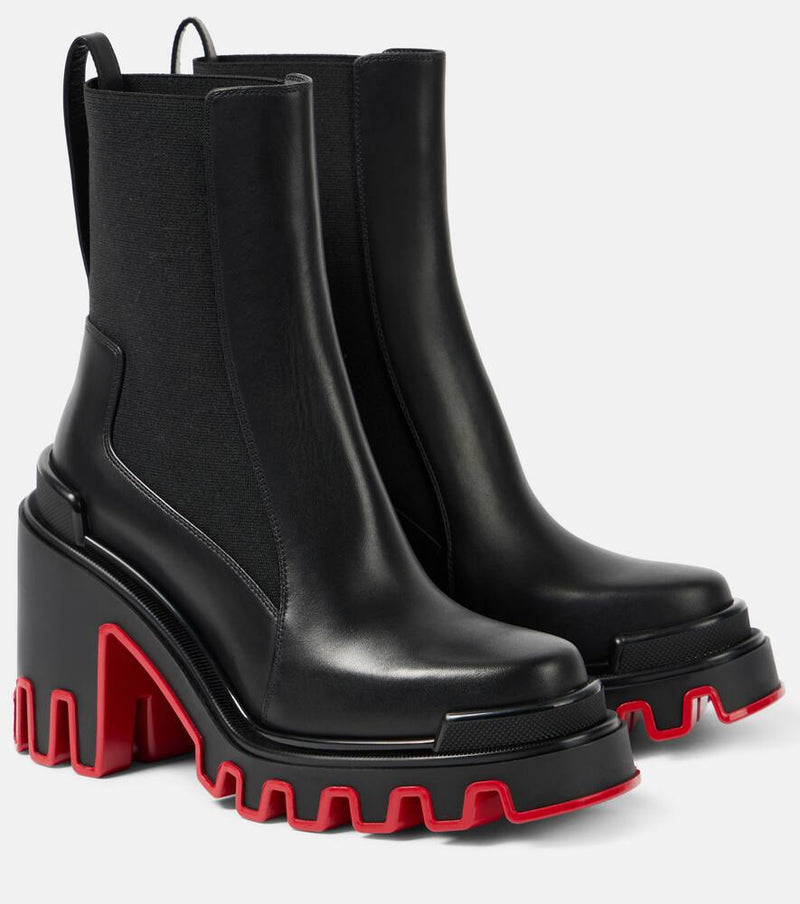 Christian Louboutin Marchacroche Duna 95 leather ankle boots