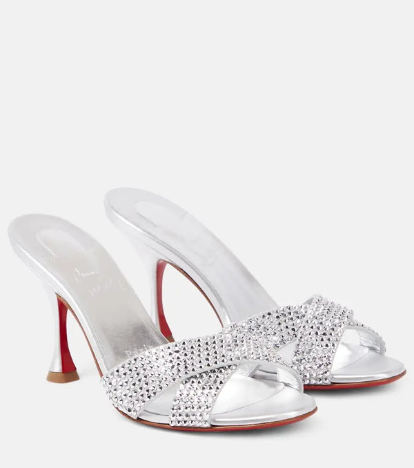 Christian Louboutin Mariza Is Back embellished leather mules | LYBSTORE