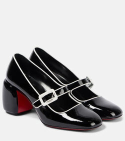 Christian Louboutin Minny Babe 70 patent leather Mary Jane pumps | LYBSTORE