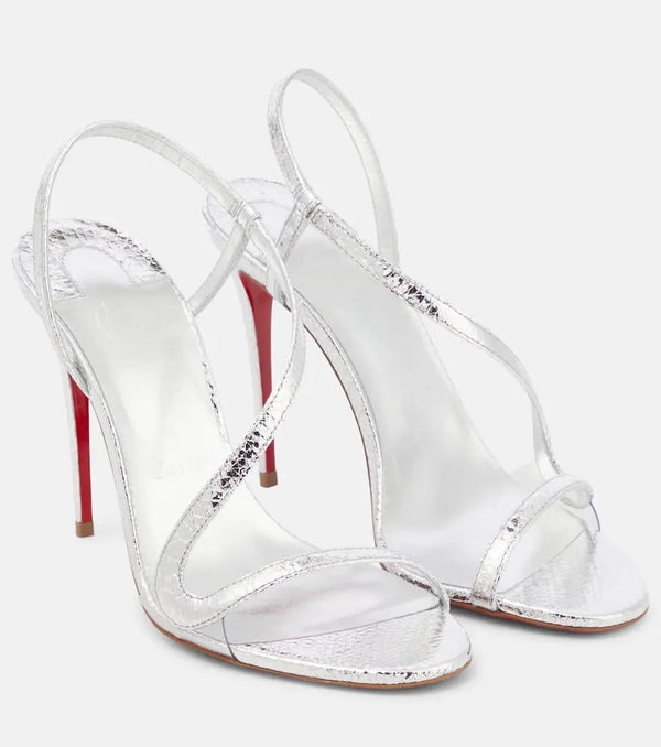 Christian Louboutin Rosalie metallic leather sandals | LYBSTORE