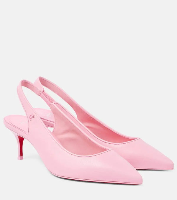 Christian Louboutin Sporty Kate 55 leather slingback pumps | LYBSTORE