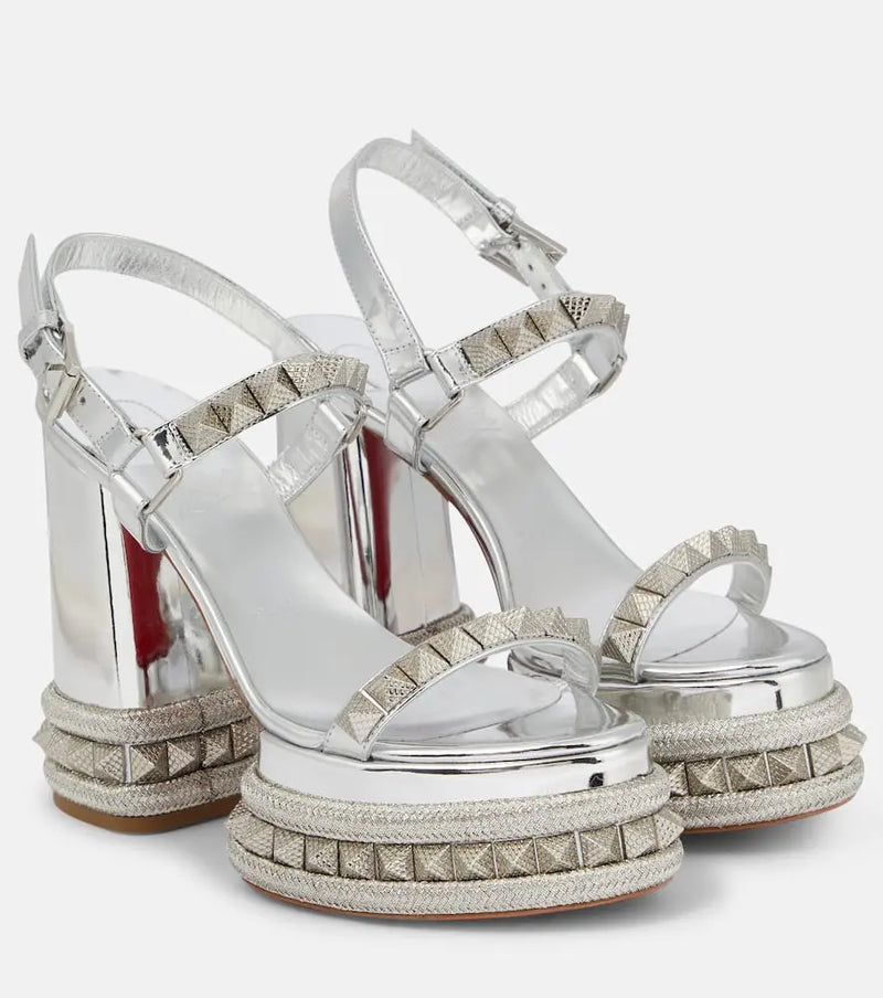 Christian Louboutin Superaclou leather platform sandals | LYBSTORE