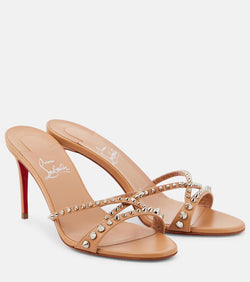 Christian Louboutin Tatoosh 85 spiked leather mules | LYBSTORE