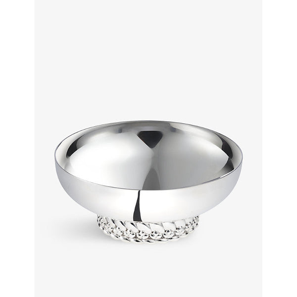 Christofle Babylone braided silver-plated bowl 9cm | LYBSTORE