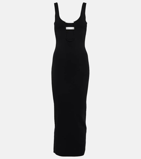 Christopher Esber Cutout ribbed-knit midi dress | LYBSTORE