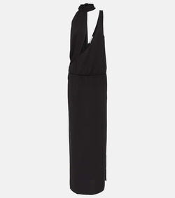 Christopher Esber Draped halterneck side-slit gown | LYBSTORE