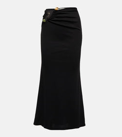 Christopher Esber Embellished cutout jersey maxi skirt