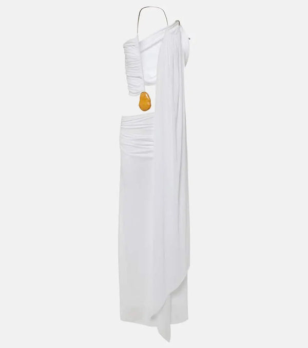 Christopher Esber Embellished draped jersey gown | LYBSTORE