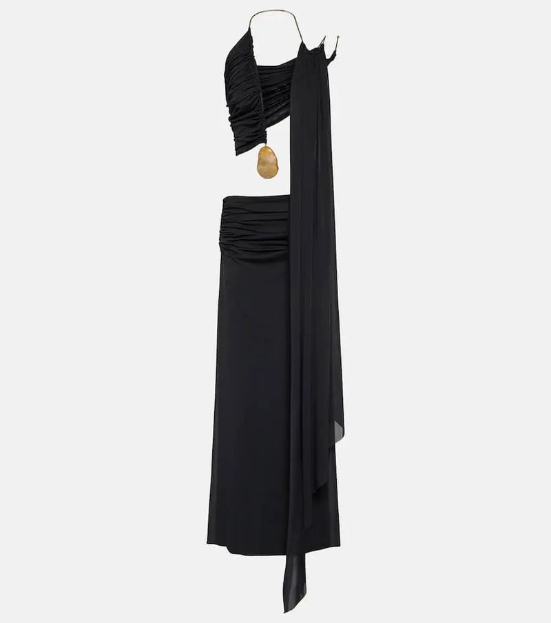 Christopher Esber Embellished jersey maxi dress