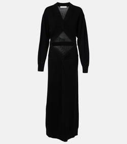 Christopher Esber Gathered cutout wool and cashmere maxi dress