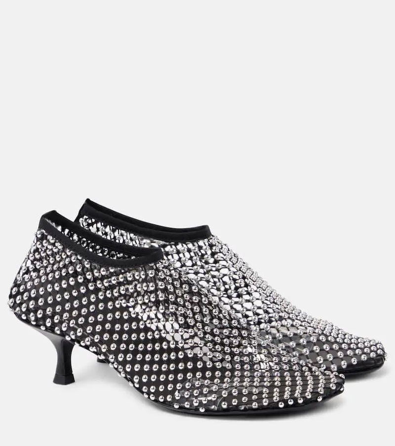 Christopher Esber Minette embellished fishnet pumps | LYBSTORE