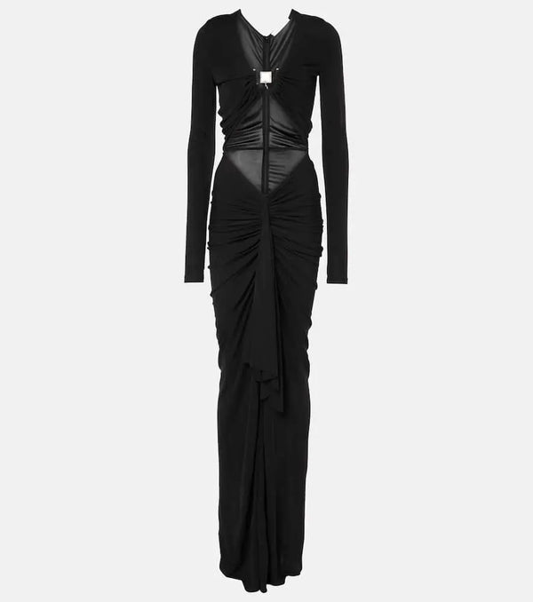 Christopher Esber Ruched cutout jersey maxi dress