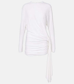 Christopher Esber Side Cowl draped jersey minidress