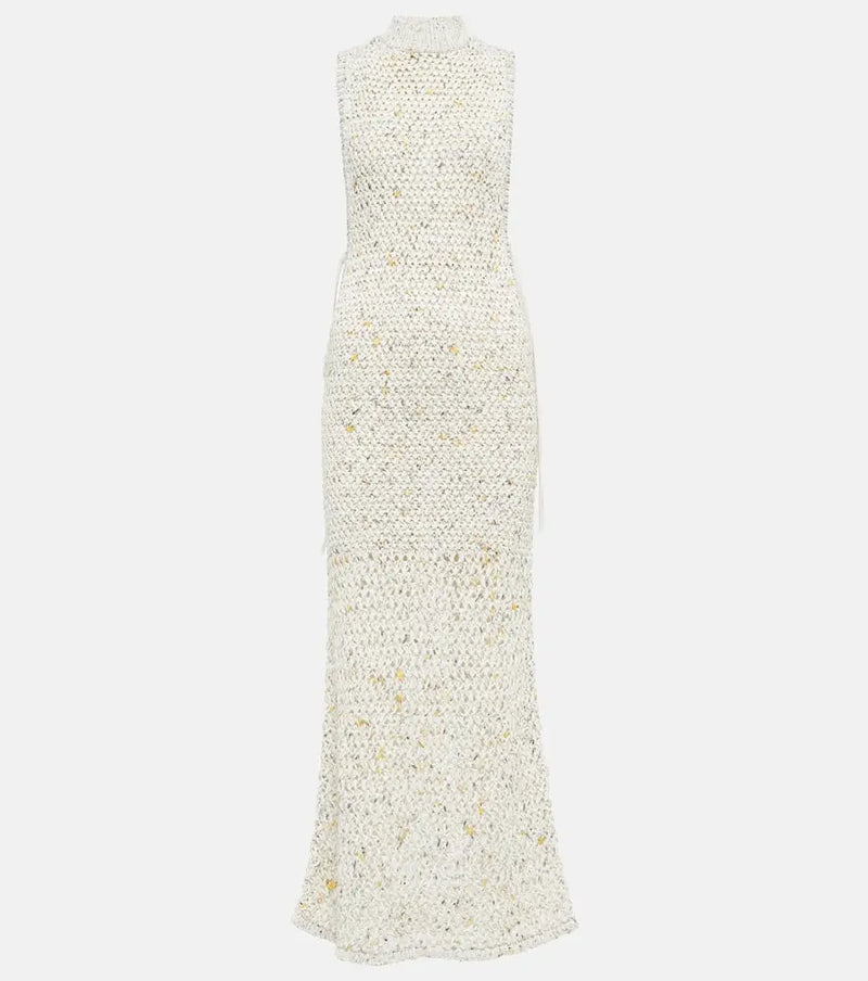 Christopher Esber Woven cotton-blend maxi dress