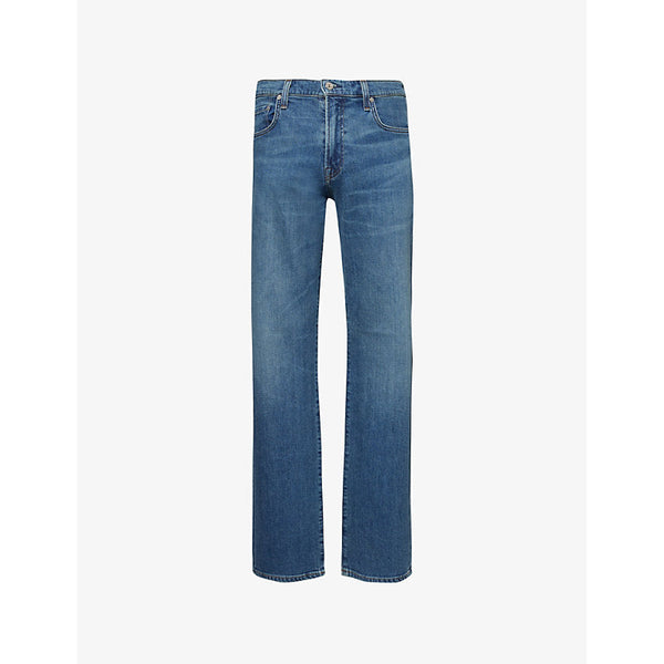 Citizens Of Humanity Elijah Brand-Patch Straight-Leg Relaxed-Fit Stretch-Denim Jeans