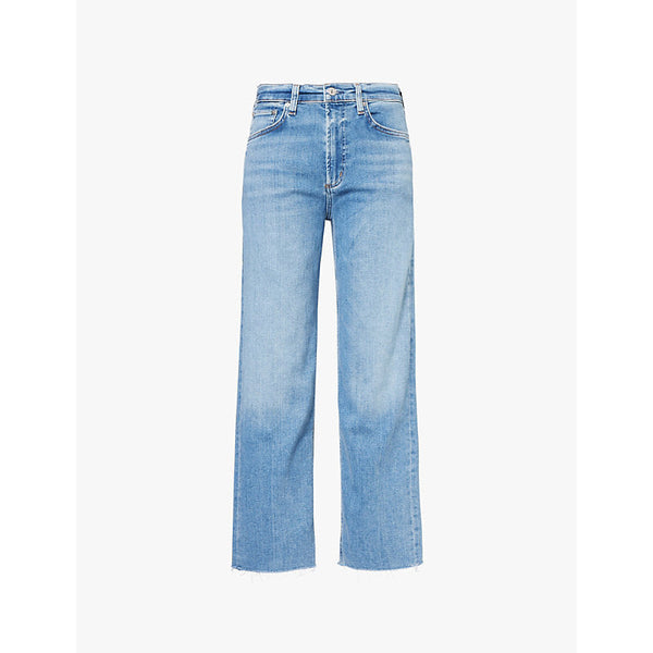 Womens Citizens Of Humanity Palma brand-patch straight-leg high-rise stretch-recycled-denim blend jeans