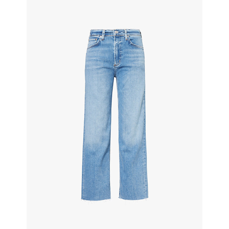 Citizens Of Humanity Palma brand-patch straight-leg high-rise stretch-recycled-denim blend jeans