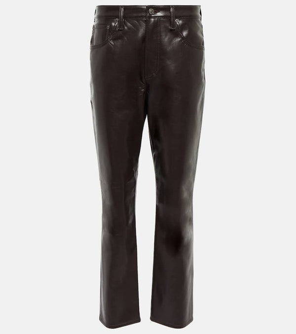 Citizens of Humanity Jolene high-rise slim-fit leather-blend pants