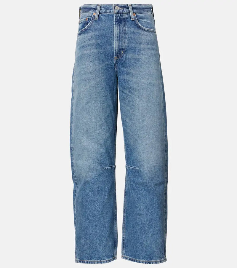 Citizens of Humanity Miro high-rise cropped barrel-leg jeans | LYBSTORE