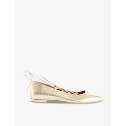 Claudie Pierlot Augustin pointed-toe leather ballet flats