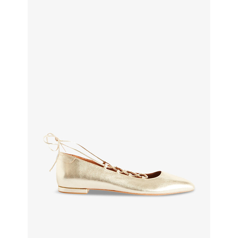 Claudie Pierlot Augustin pointed-toe leather ballet flats