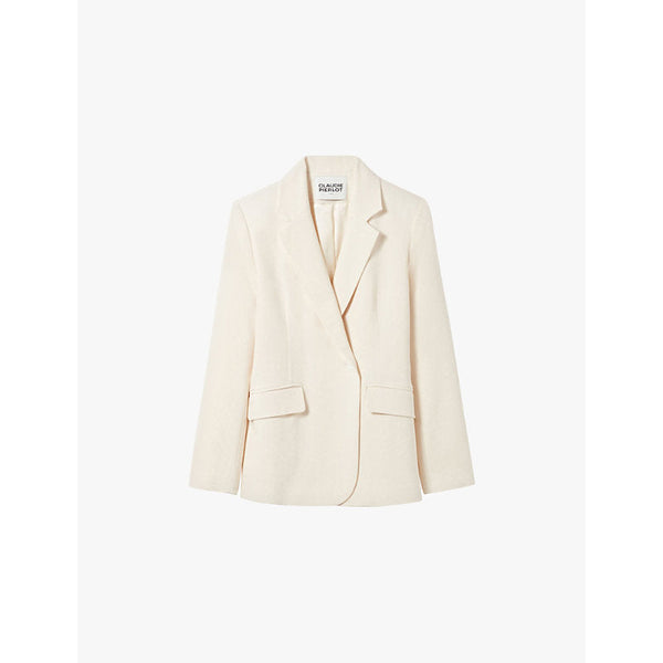 Womens Claudie Pierlot Double-breasted notched-lapel woven blazer