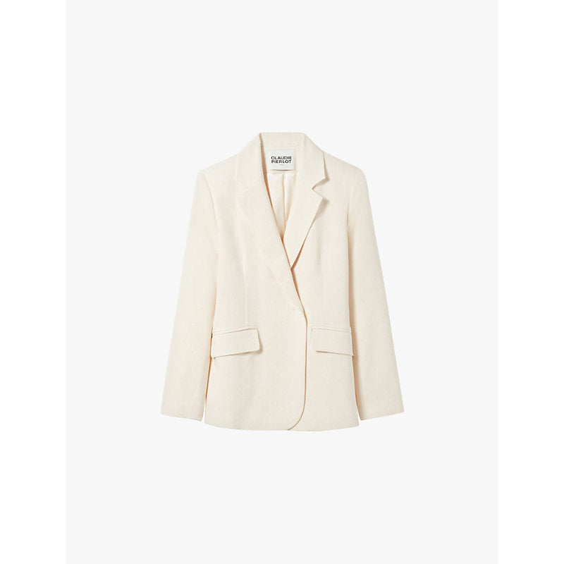 Womens Claudie Pierlot Double-breasted notched-lapel woven blazer