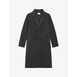 Womens Claudie Pierlot Double-sided double-breasted wool-blend coat