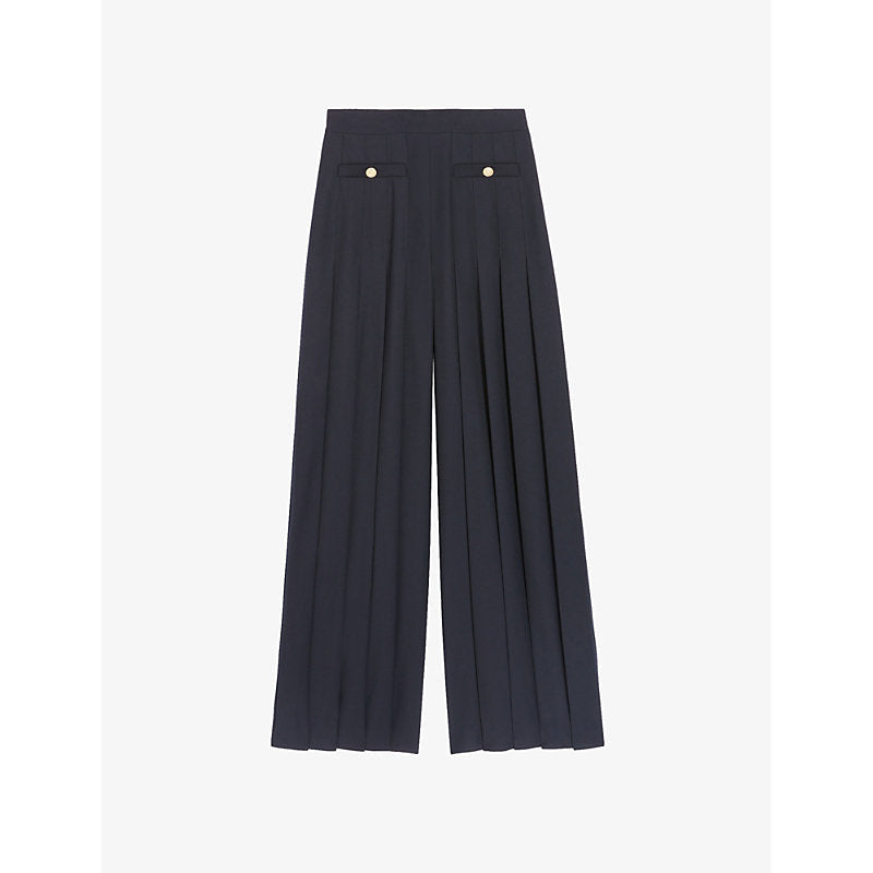 Claudie Pierlot Please high-rise flared-leg woven trousers