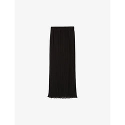 Womens Claudie Pierlot Pleated elasticated-waist woven midi skirt