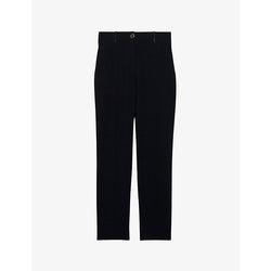 Claudie Pierlot Poupin tailored mid-rise woven trousers | LYBSTORE