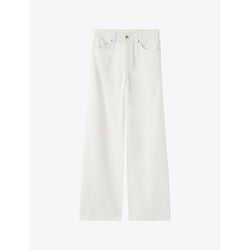 Womens Claudie Pierlot Relaxed-fit straight-leg high-rise jeans