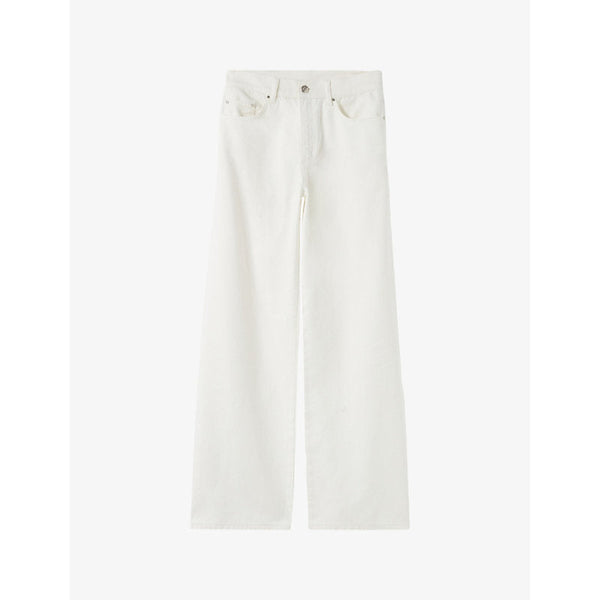 Womens Claudie Pierlot Relaxed-fit straight-leg high-rise jeans