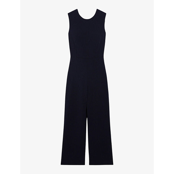 Womens Claudie Pierlot Round-neck sleeveless regular-fit woven jumpsuit