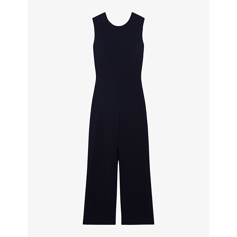 Womens Claudie Pierlot Round-neck sleeveless regular-fit woven jumpsuit