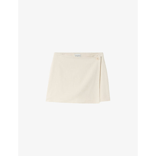 Womens Claudie Pierlot Straight-cut flared stretch-woven skort