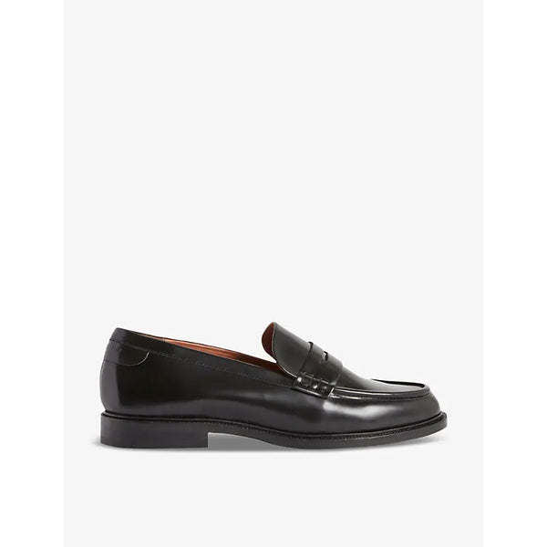 Claudie Pierlot Tonal-stitch leather penny loafers